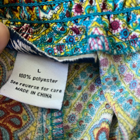 Blue Epic size Large women’s patterned shorts pull on - Picture 6 of 6